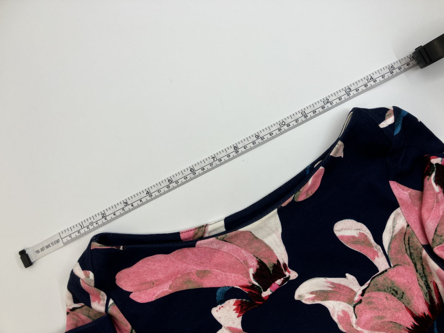 [Wearing picture included] ERDEM Navy x Pink Floral Print Bodycon Dress S-M Size