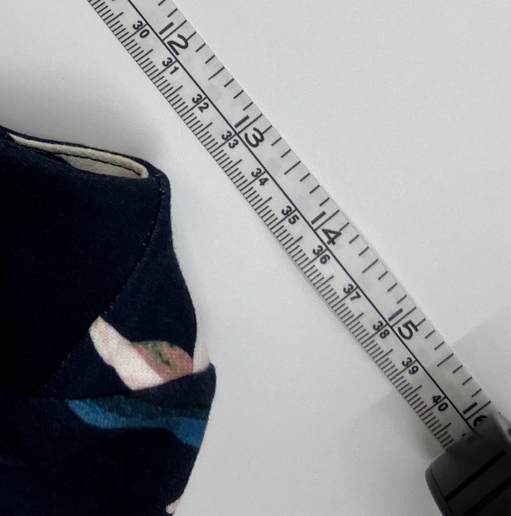 [Wearing picture included] ERDEM Navy x Pink Floral Print Bodycon Dress S-M Size