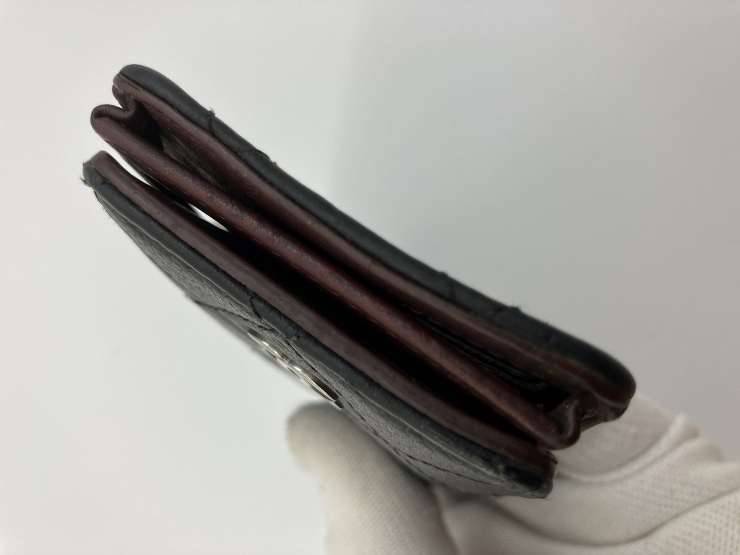 Chanel Phone Case Black Caviar Skin 12.8×6.8×1.5cm Quilted Leather with Serial Sticker Made in France