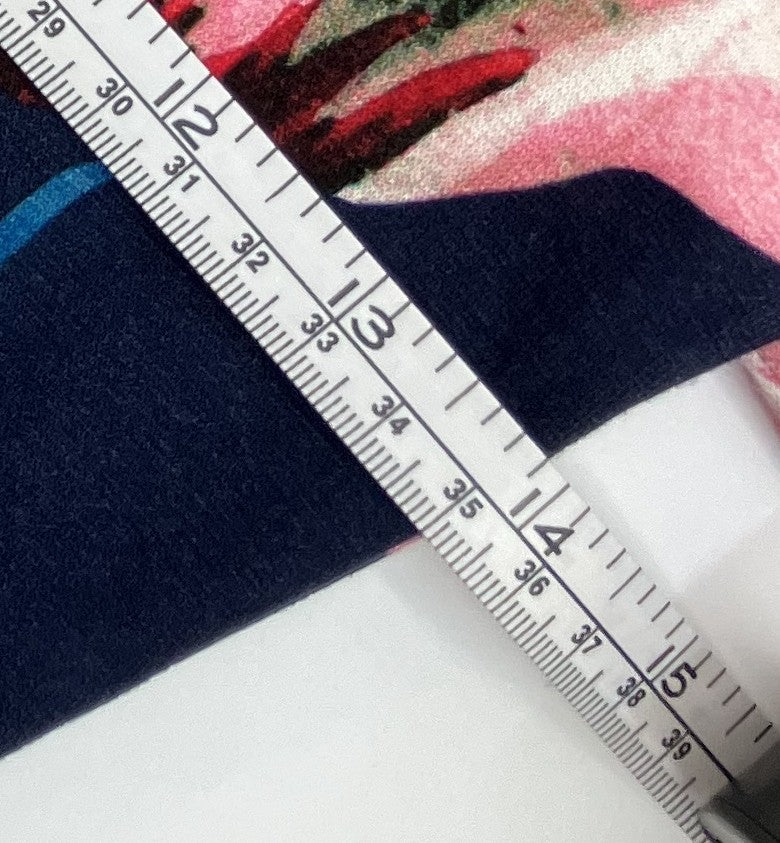 [Wearing picture included] ERDEM Navy x Pink Floral Print Bodycon Dress S-M Size