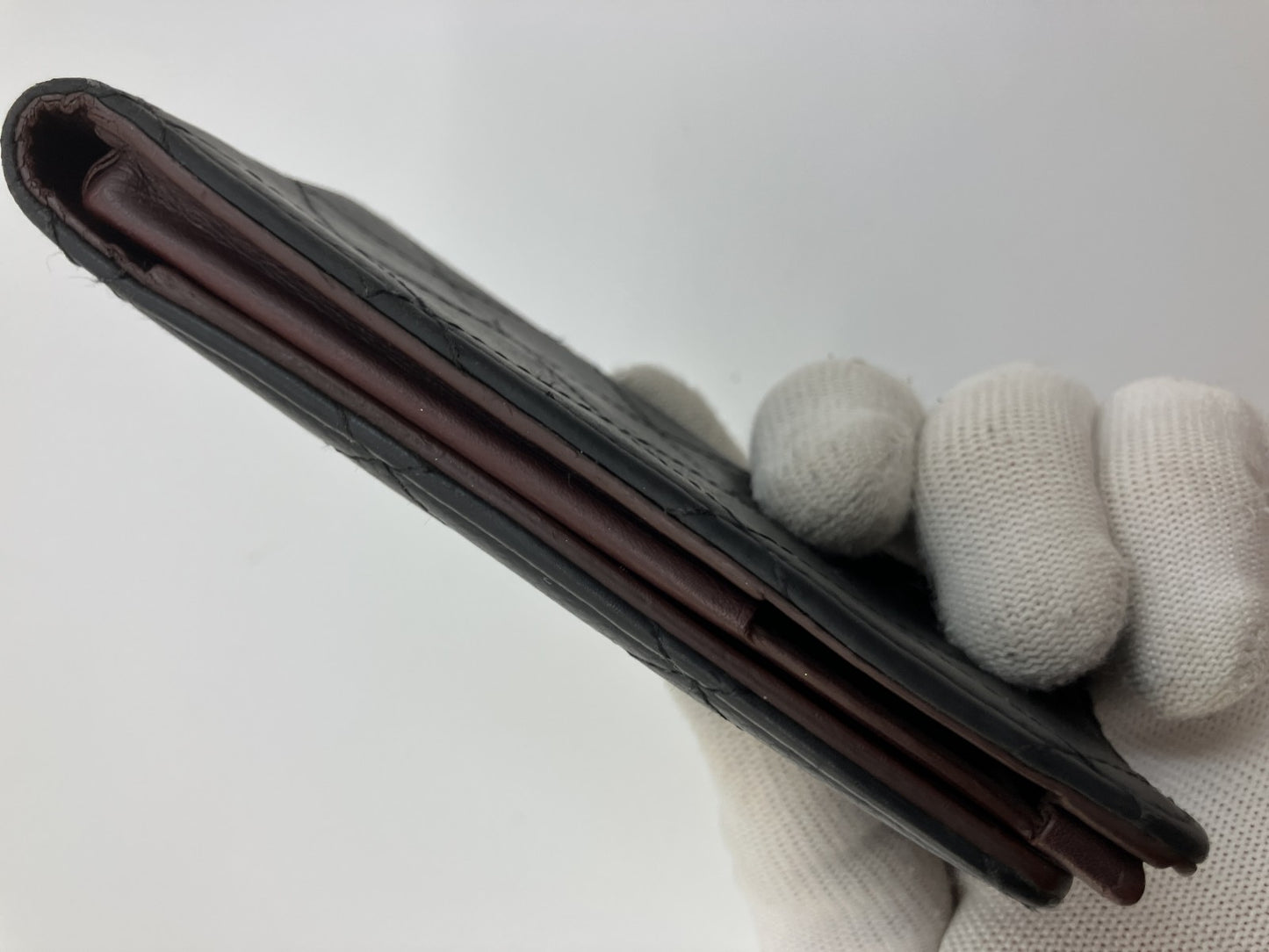 Chanel Phone Case Black Caviar Skin 12.8×6.8×1.5cm Quilted Leather with Serial Sticker Made in France