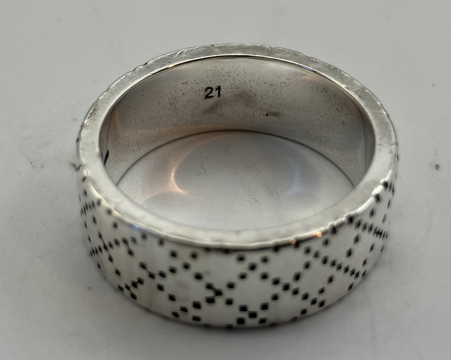 GUCCI Diamantissima SV925 Ring (JP 21) (EU 61) (US 10) - 8 mm (0.31 inch) Wide -