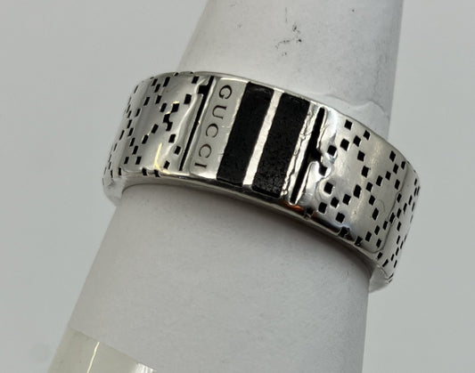 GUCCI Diamantissima SV925 Ring (JP 21) (EU 61) (US 10) - 8 mm (0.31 inch) Wide -
