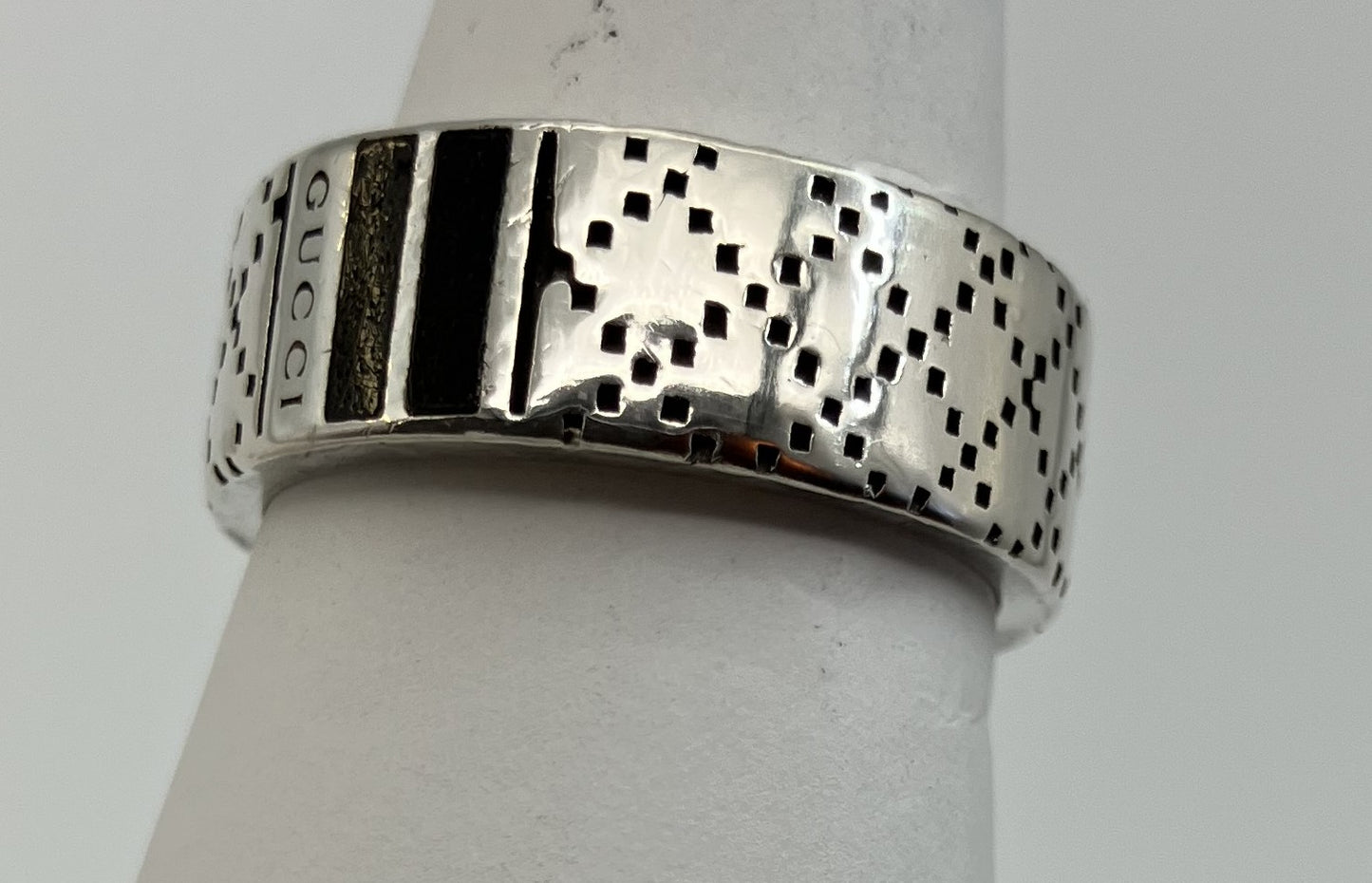 GUCCI Diamantissima SV925 Ring (JP 21) (EU 61) (US 10) - 8 mm (0.31 inch) Wide -