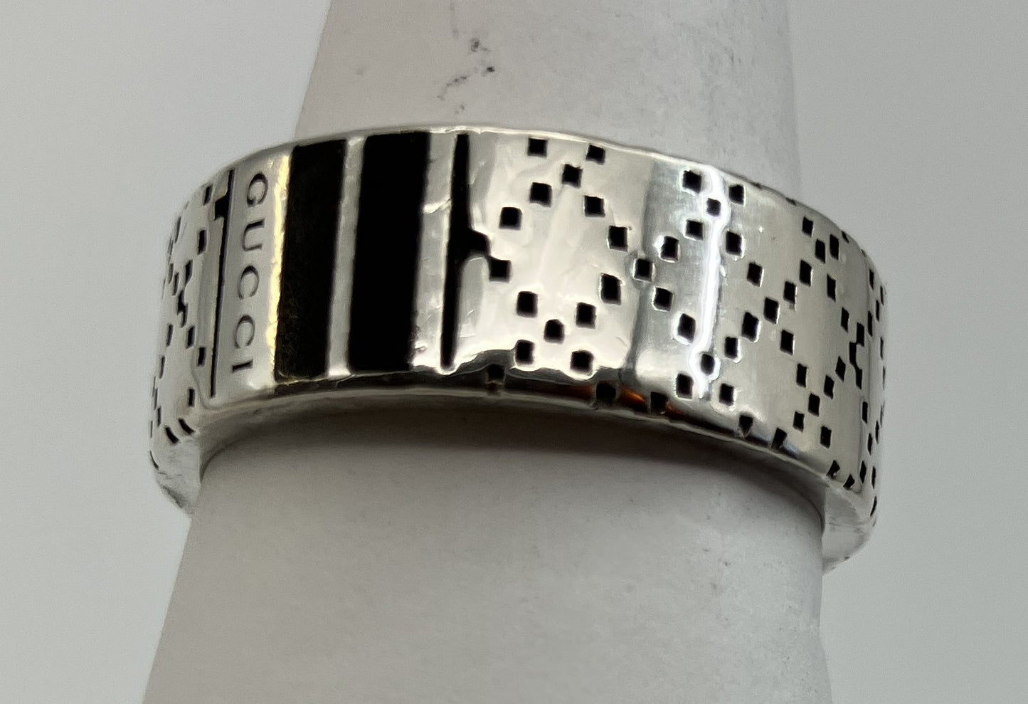 GUCCI Diamantissima SV925 Ring (JP 21) (EU 61) (US 10) - 8 mm (0.31 inch) Wide -