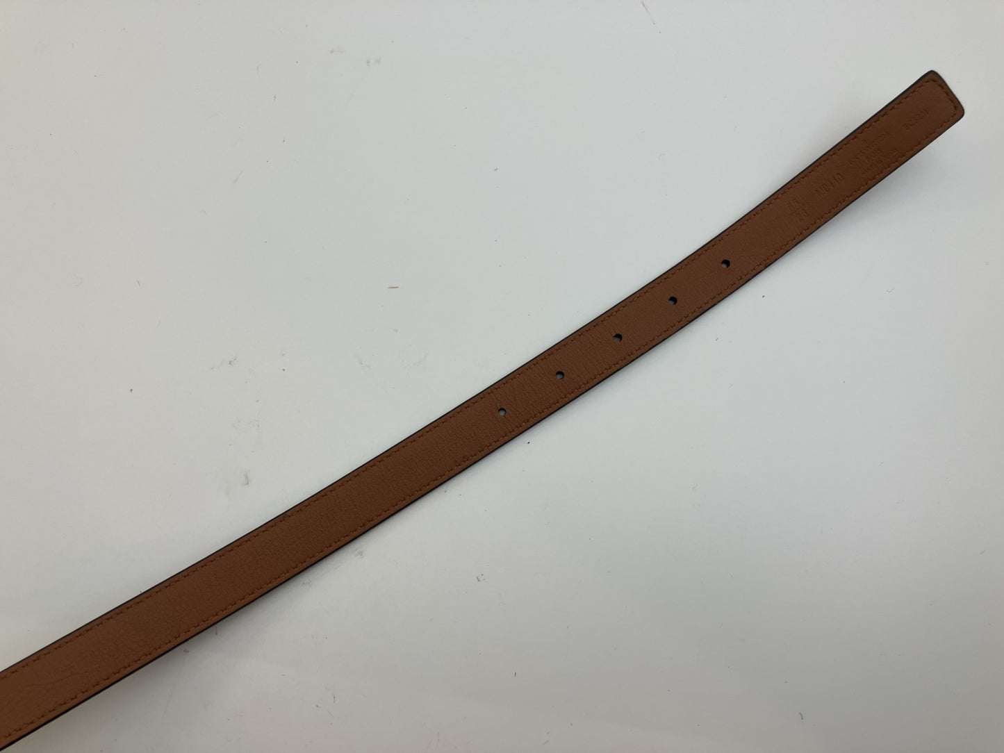 Louis Vuitton Belt Monogram Canvas Brown Gold Buckle 81cm x 2cm Made in Spain (Defect: Missing Bar)