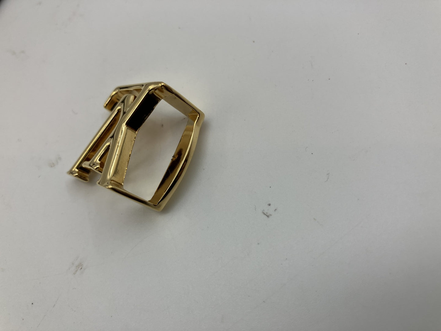 Louis Vuitton Belt Monogram Canvas Brown Gold Buckle 81cm x 2cm Made in Spain (Defect: Missing Bar)