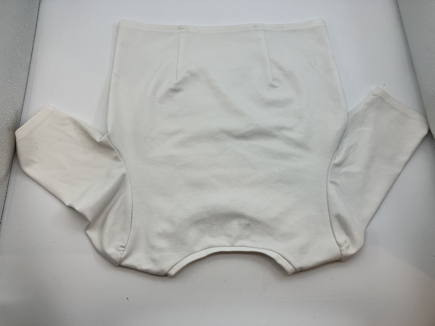 Stripe Pattern Wide Pants & Pearl Top Set Try-on Image Available