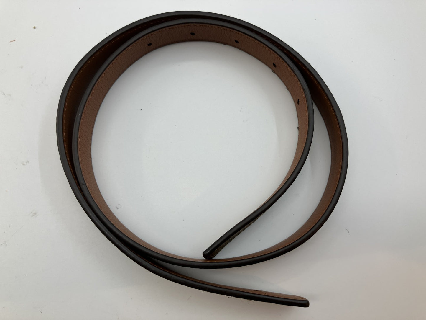 Louis Vuitton Belt Monogram Canvas Brown Gold Buckle 81cm x 2cm Made in Spain (Defect: Missing Bar)