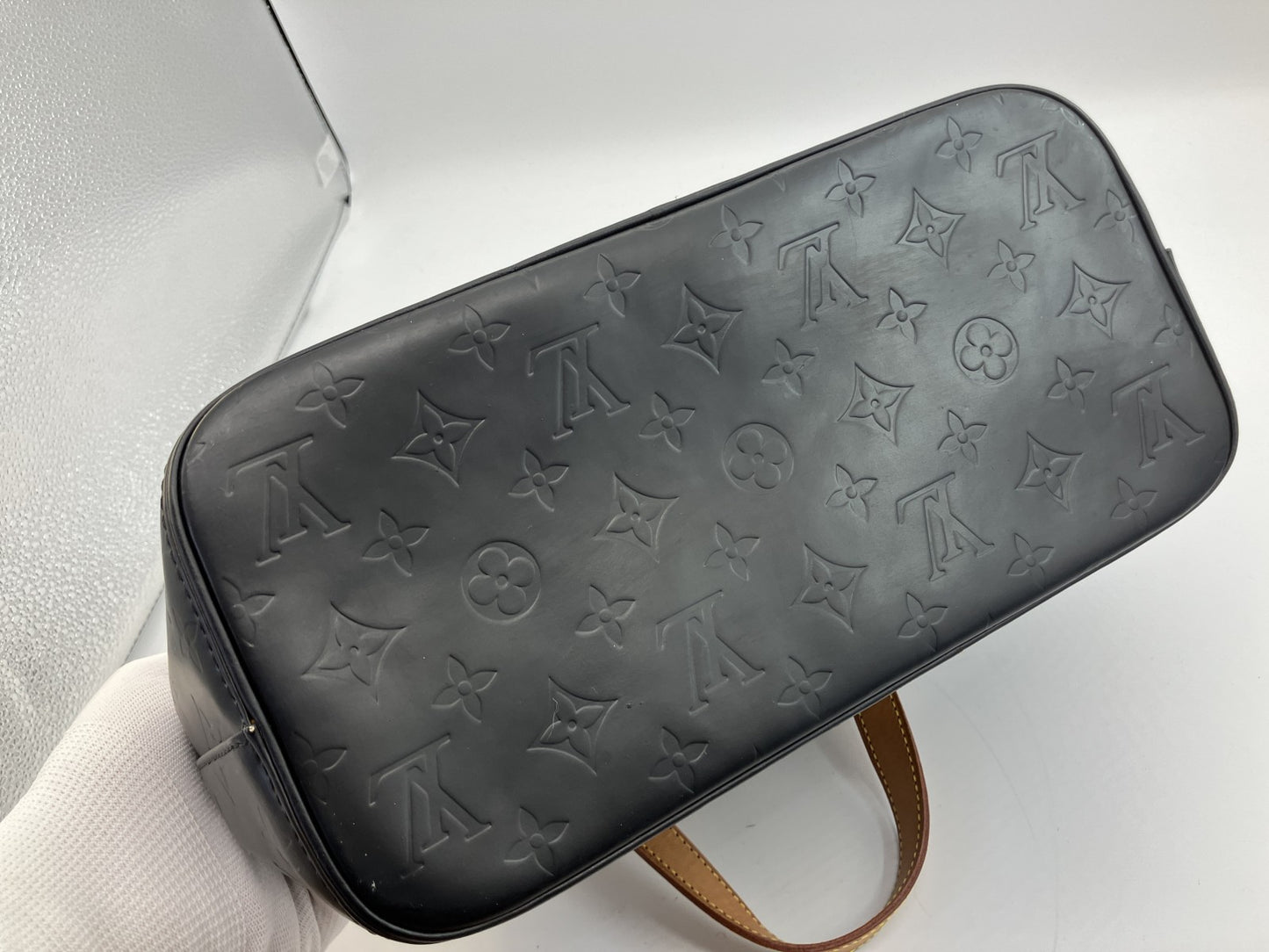 LOUIS VUITTON Vernis Tote Bag Black Recolored TH0051 Patent Leather