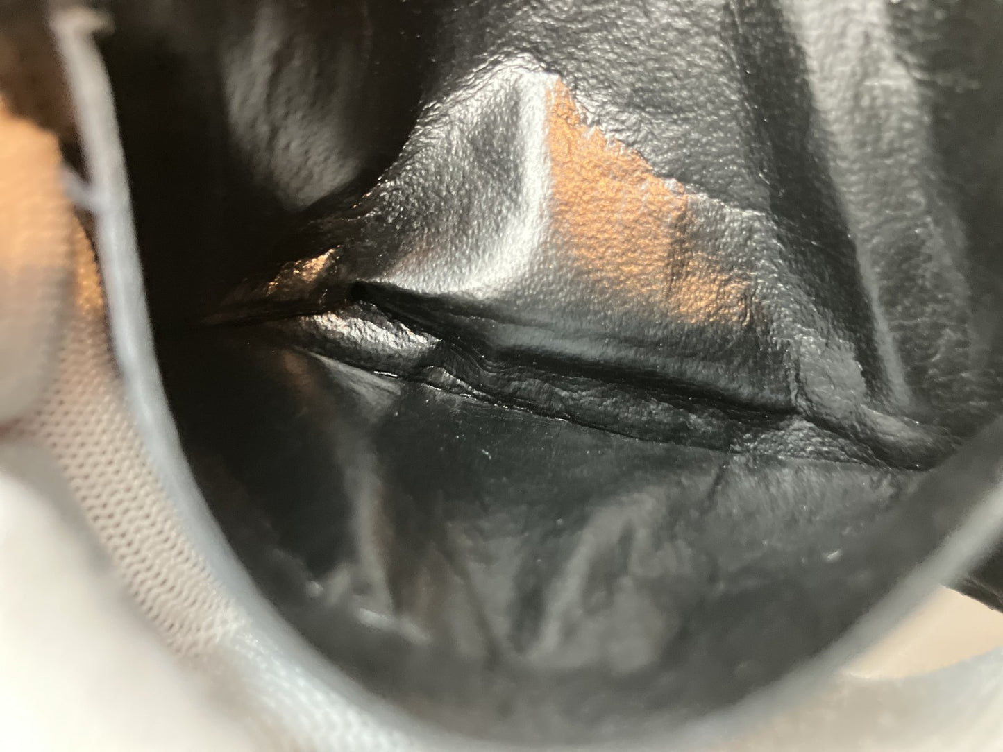 Chanel Enamel Bi-Fold Compact Wallet Black 11.5x3.9" Sticker Included