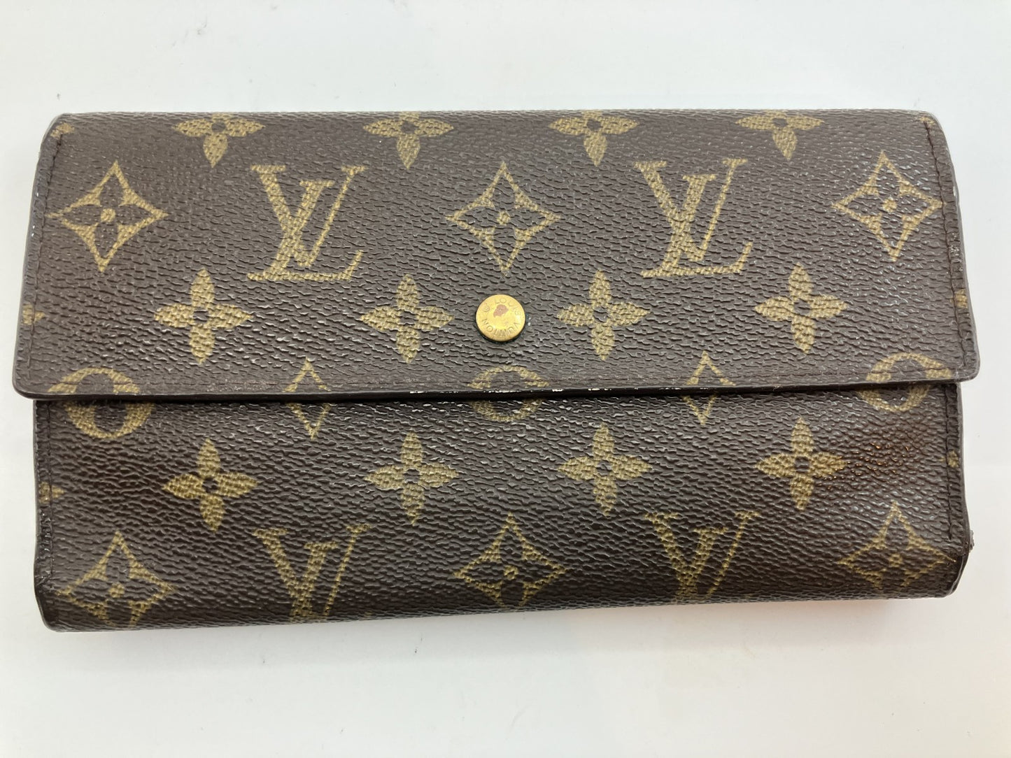 Louis Vuitton Monogram 3-fold long wallet Portefeuille International TH0977