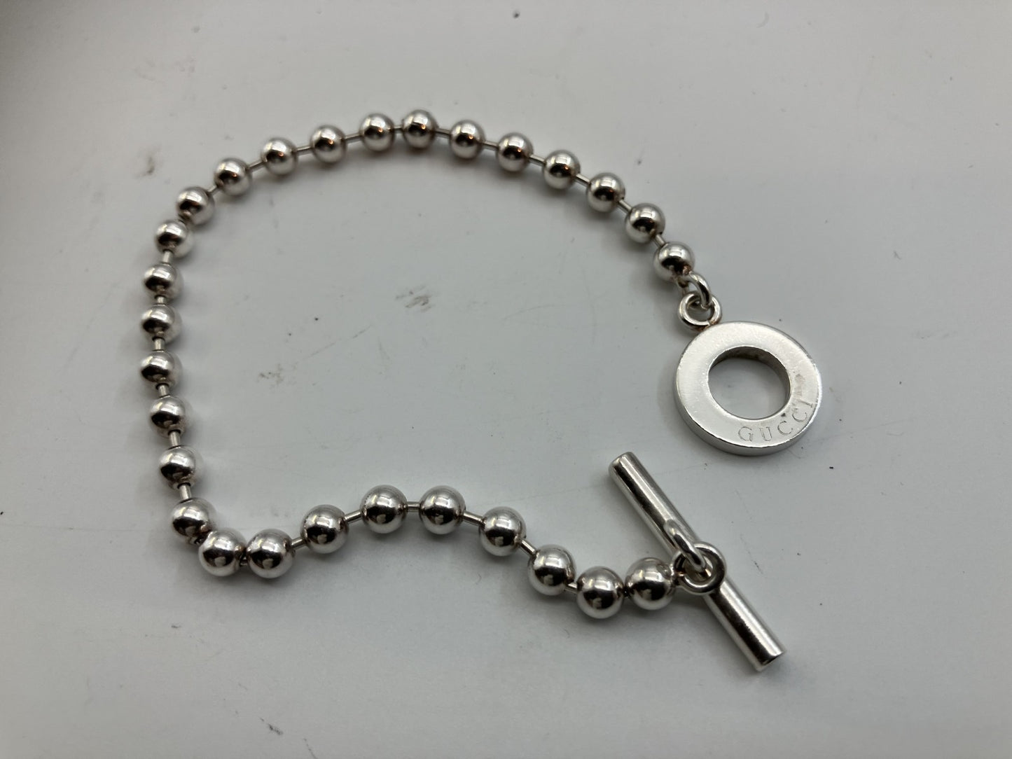 Gucci Ball Chain Bracelet SV925 17.8g Arm circumference 19.5cm Ball diameter 5mm Free shipping 