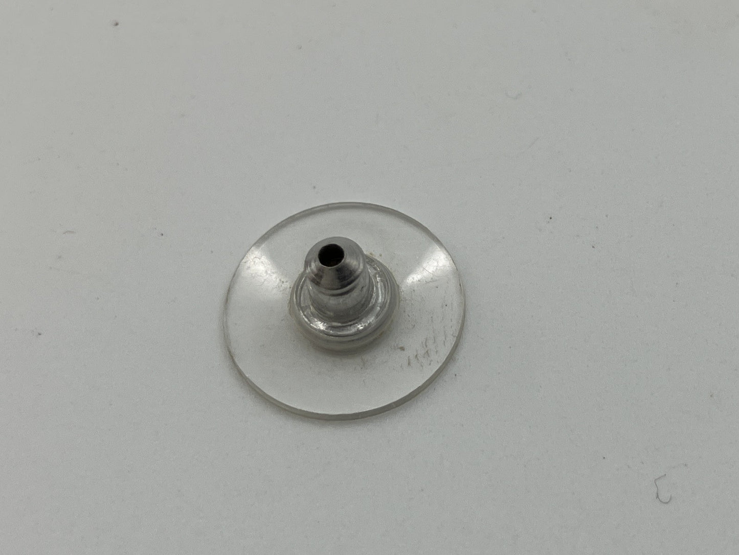 CHANEL 06A CC Logo Single Stud Earring Beige Resin Rhinestone 16mm