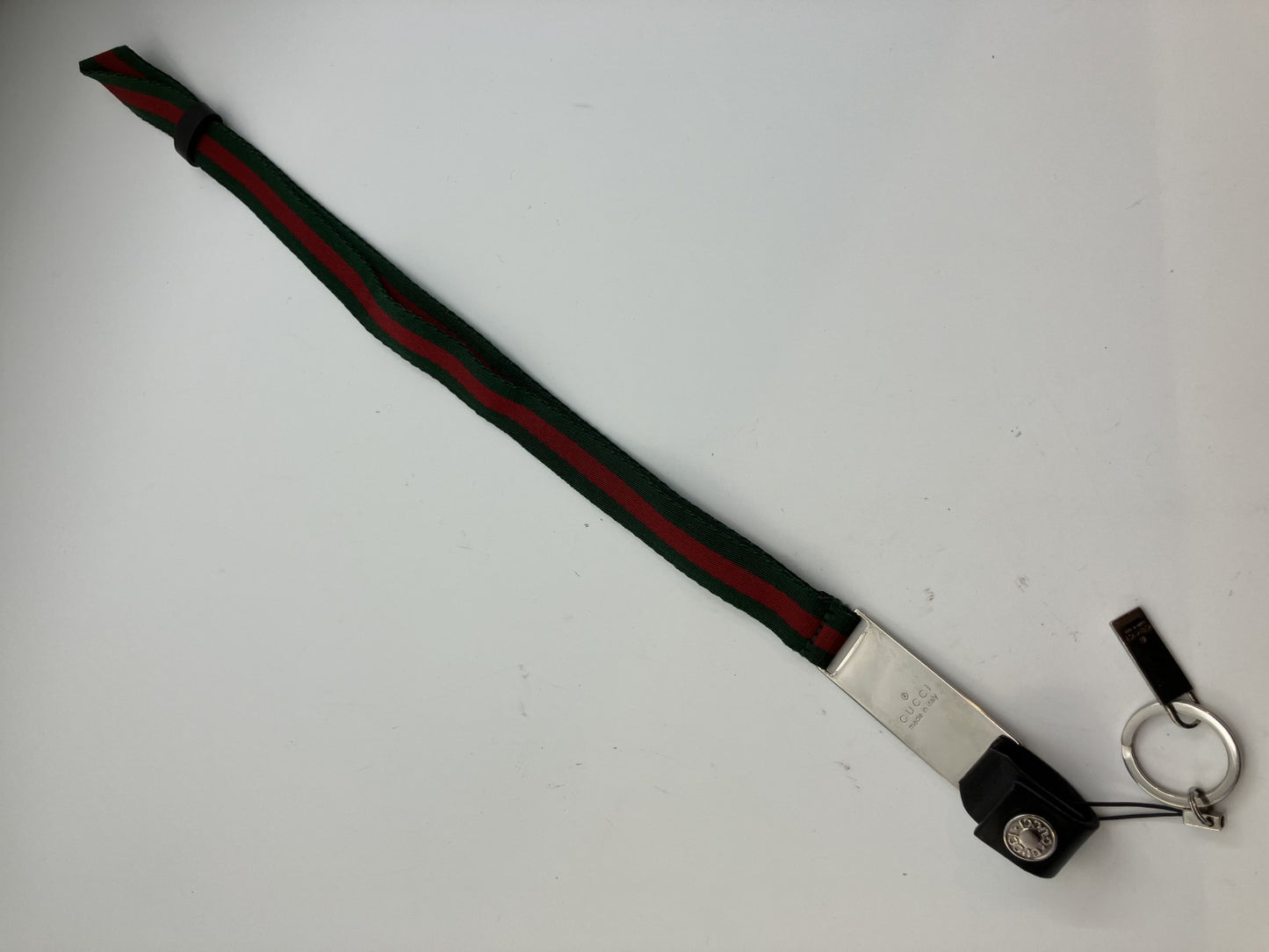 GUCCI neck strap Sherry, total length 60cm, green &amp; red, free shipping 