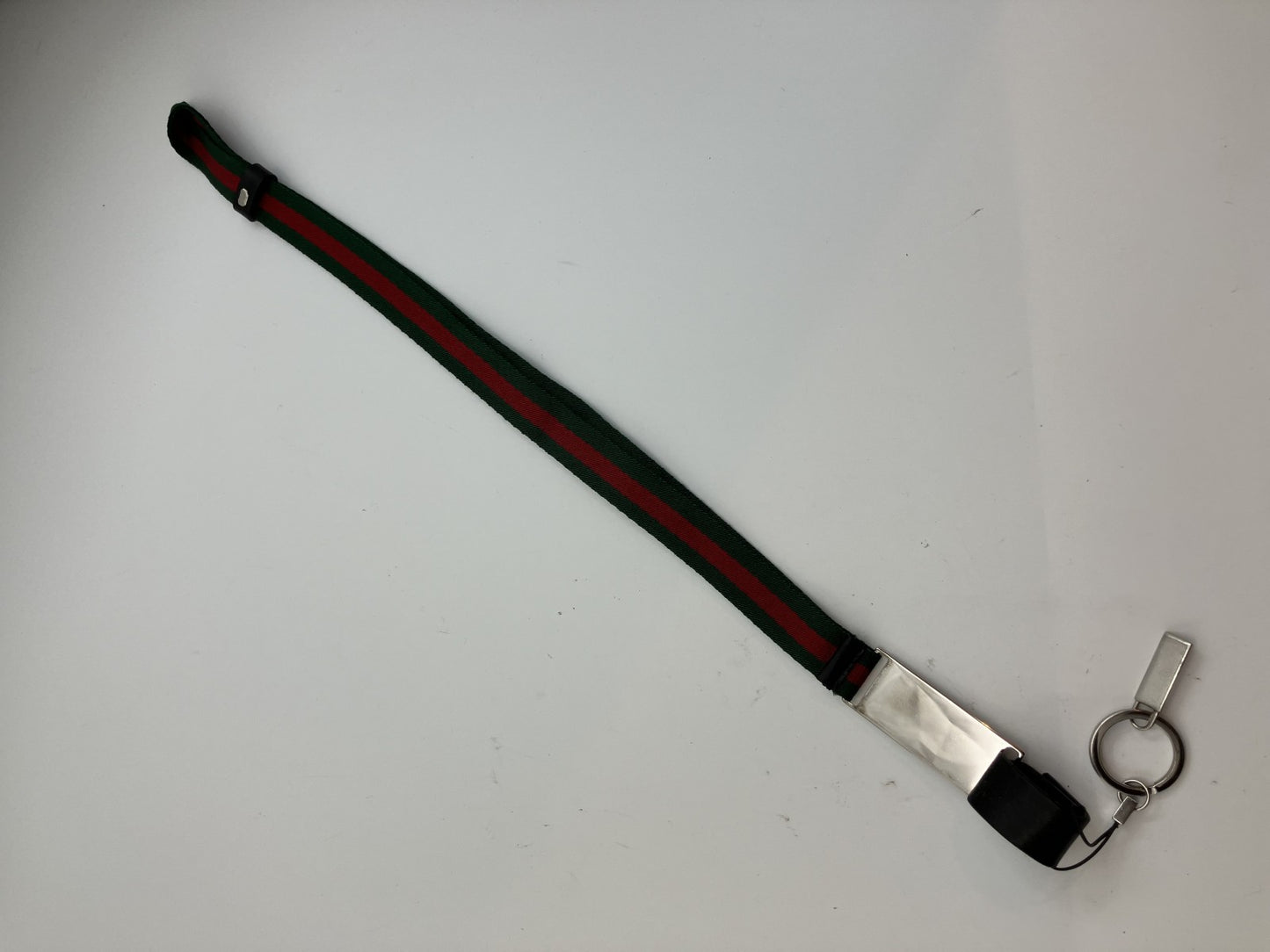 GUCCI neck strap Sherry, total length 60cm, green &amp; red, free shipping 