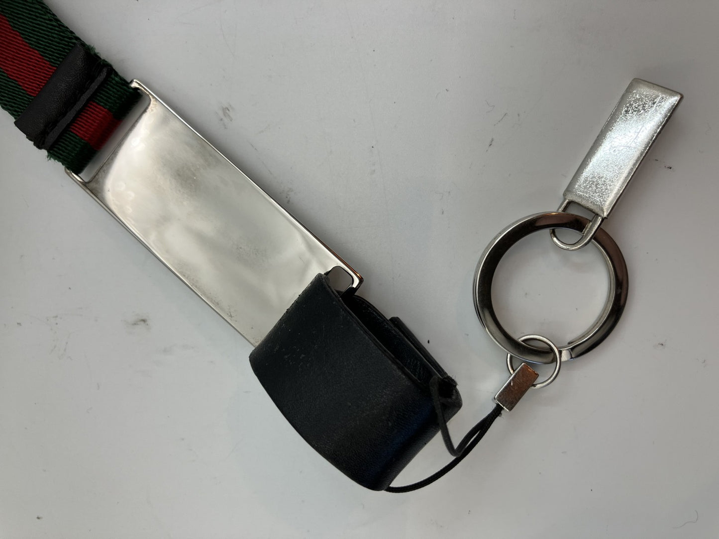 GUCCI Neck Strap Shellie, 60cm long, green & red,