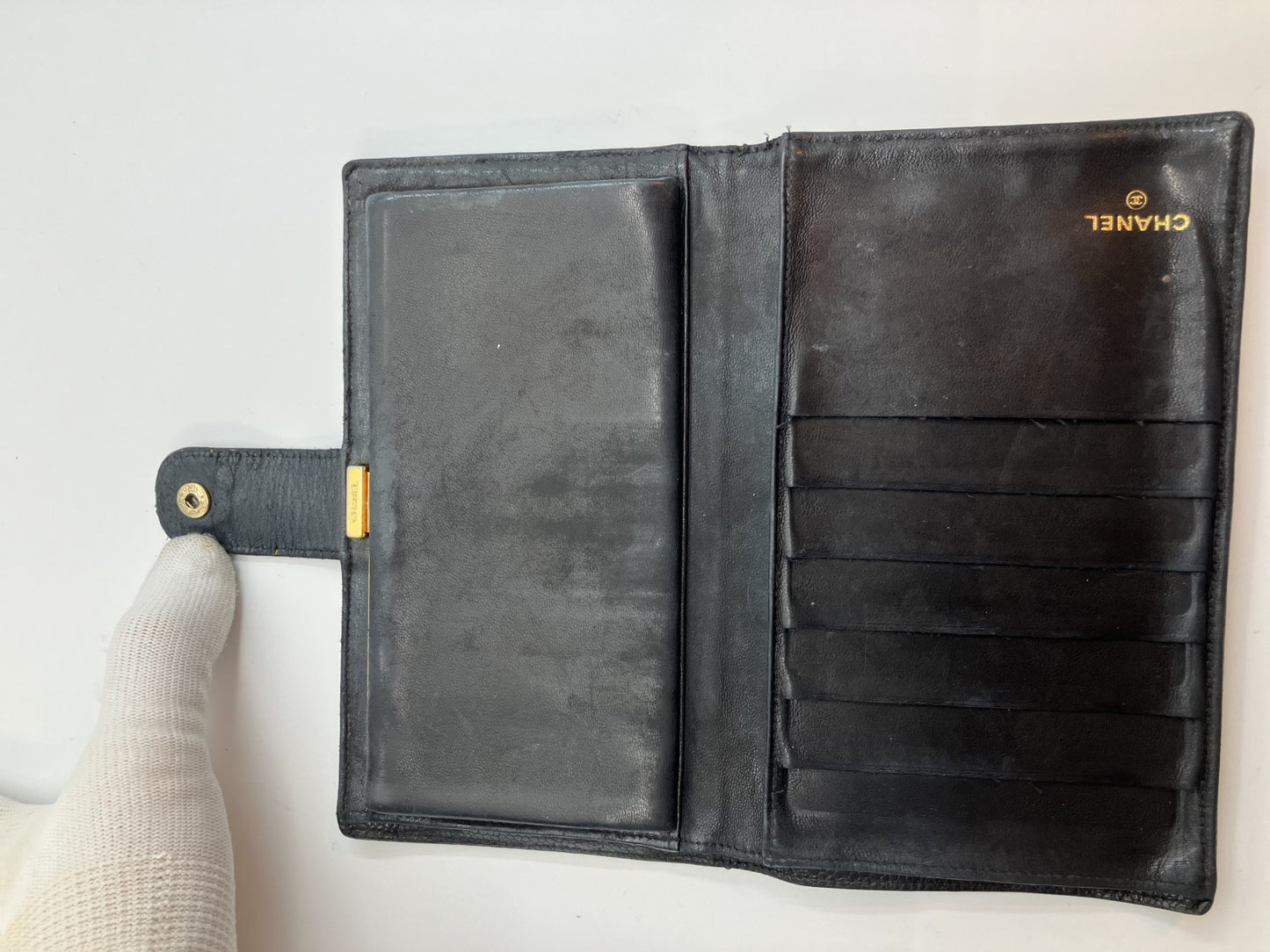 Chanel Caviar Skin Purse COCO Mark Black No. 4 4456605 Seal Included