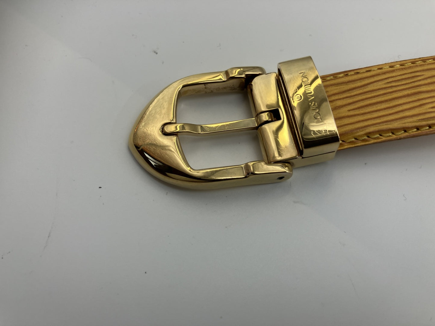 LOUIS VUITTON Santure Classic Belt R10051 CT1905 Total length 85cm Yellow