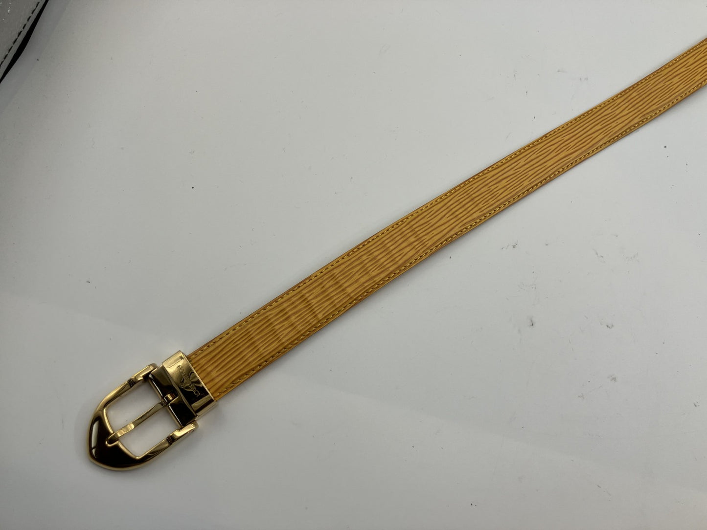 LOUIS VUITTON Santur Classic Belt R10051 CT1905 Total length 85cm Yellow Free shipping 