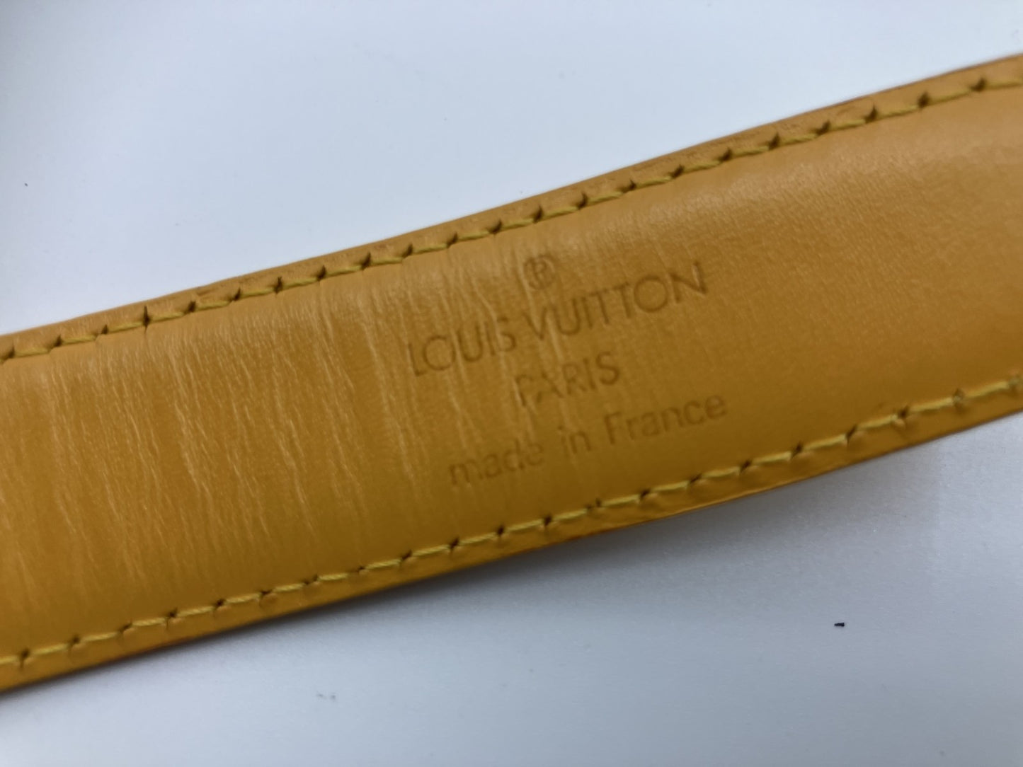 LOUIS VUITTON Santur Classic Belt R10051 CT1905 Total length 85cm Yellow Free shipping 