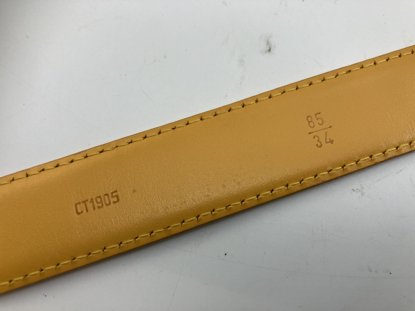 LOUIS VUITTON Santur Classic Belt R10051 CT1905 Total length 85cm Yellow Free shipping 