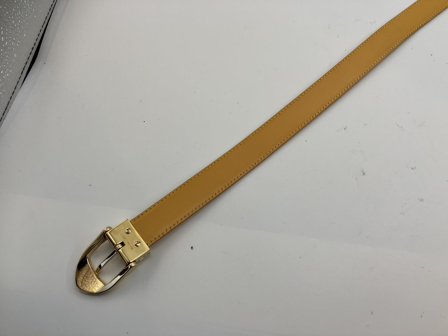 LOUIS VUITTON Santur Classic Belt R10051 CT1905 Total length 85cm Yellow Free shipping 