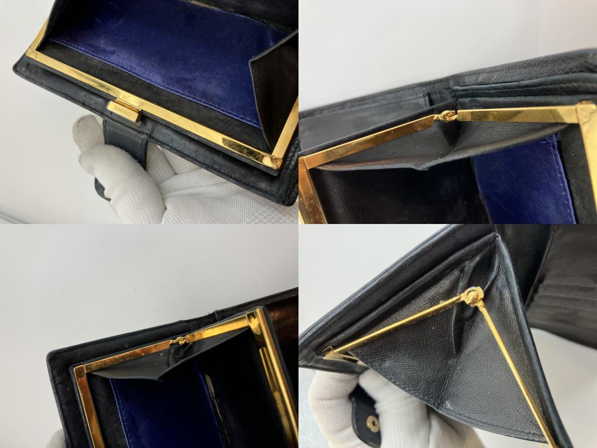 Chanel Caviar Skin Purse COCO Mark Black No. 4 4456605 Seal Included