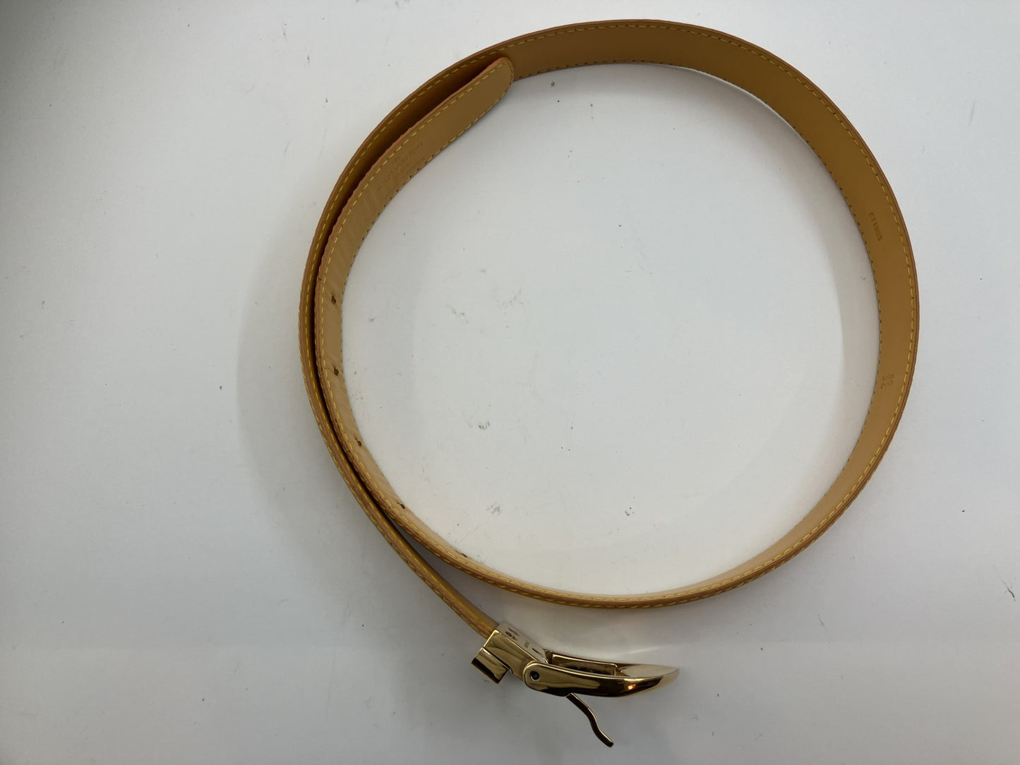 LOUIS VUITTON Santure Classic Belt R10051 CT1905 Total length 85cm Yellow