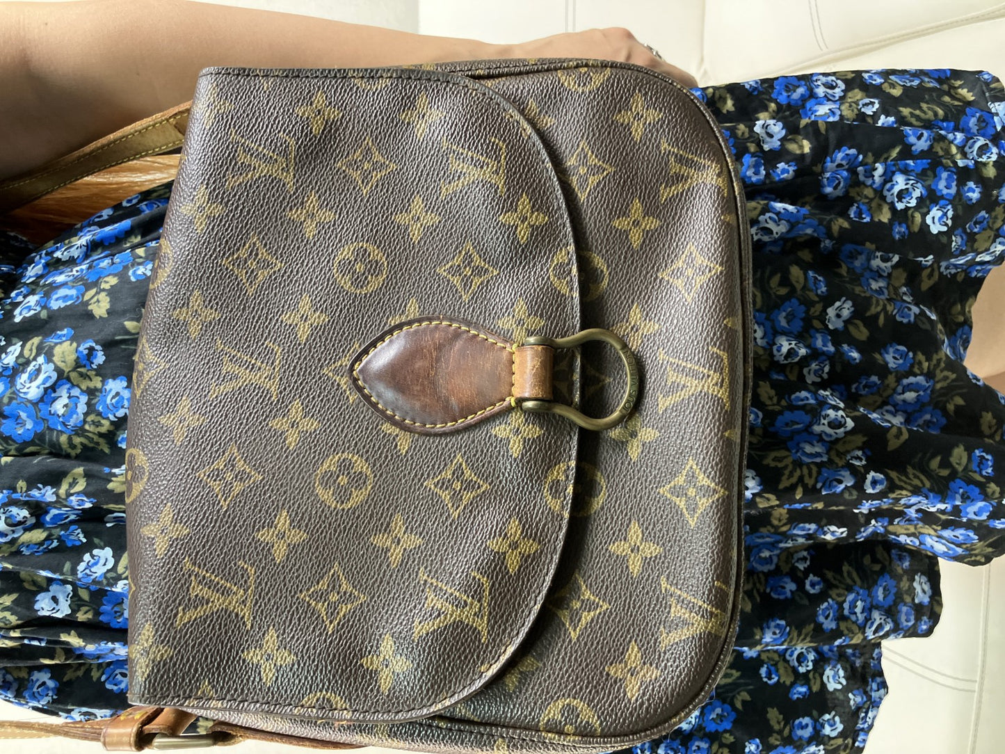 Louis Vuitton Saint Cloud MM M51243 Monogram Shoulder Bag 9811VI Brown