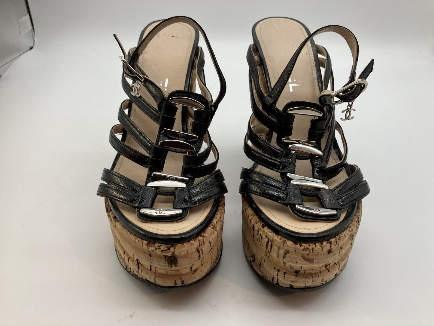 CHANEL Wedge Sole Sandals Size(JP 22.5cm)(US 5.5)(8.86 inch)(EU 35.5)