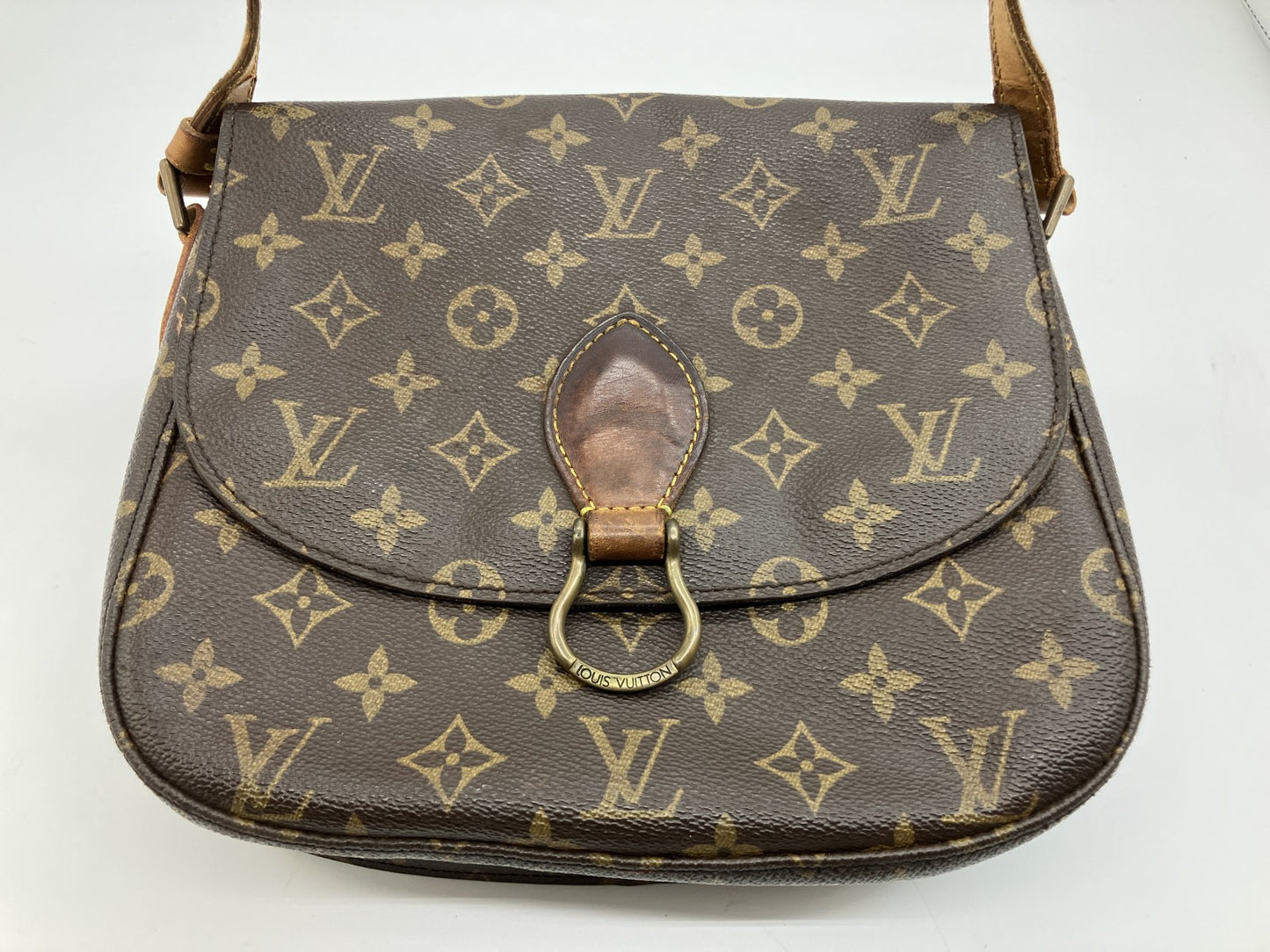 Louis Vuitton Saint Cloud MM M51243 Monogram Shoulder Bag 9811VI Brown