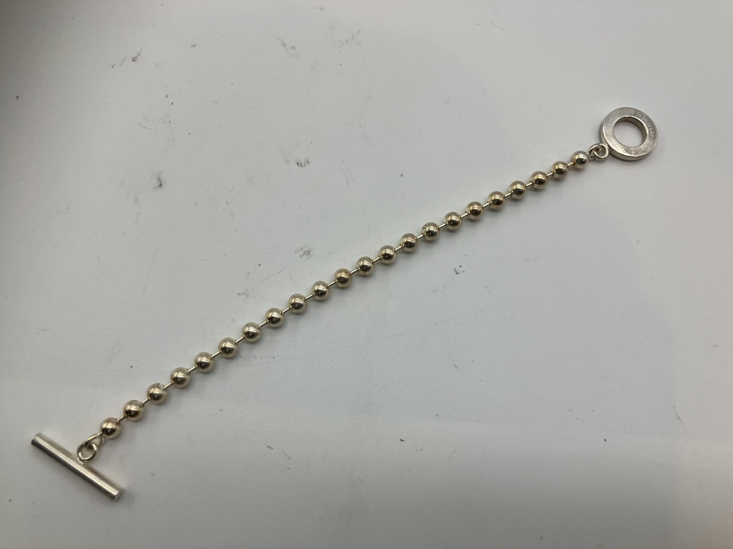 Gucci Ball Chain Bracelet SV925 14.8g 18.5cm length 5mm ball diameter