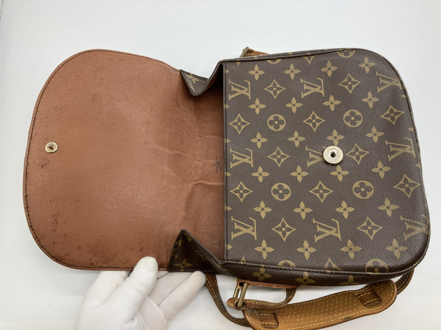 Louis Vuitton Saint Cloud MM M51243 Monogram Shoulder Bag 9811VI Brown
