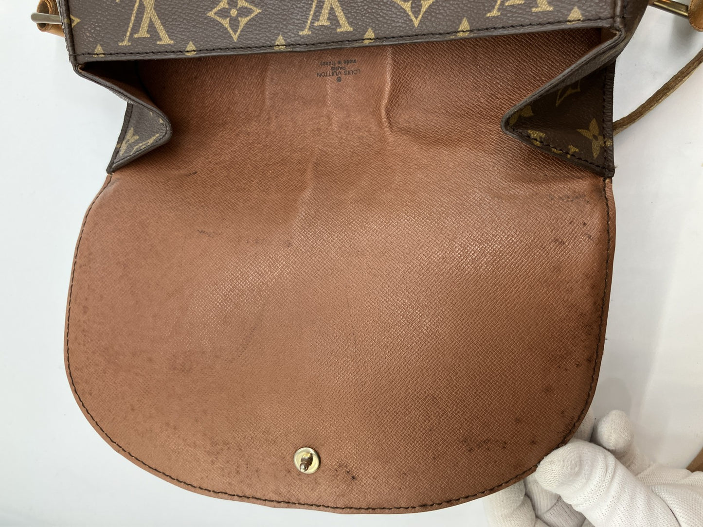 Louis Vuitton Saint Cloud MM M51243 Monogram Shoulder Bag 9811VI Brown