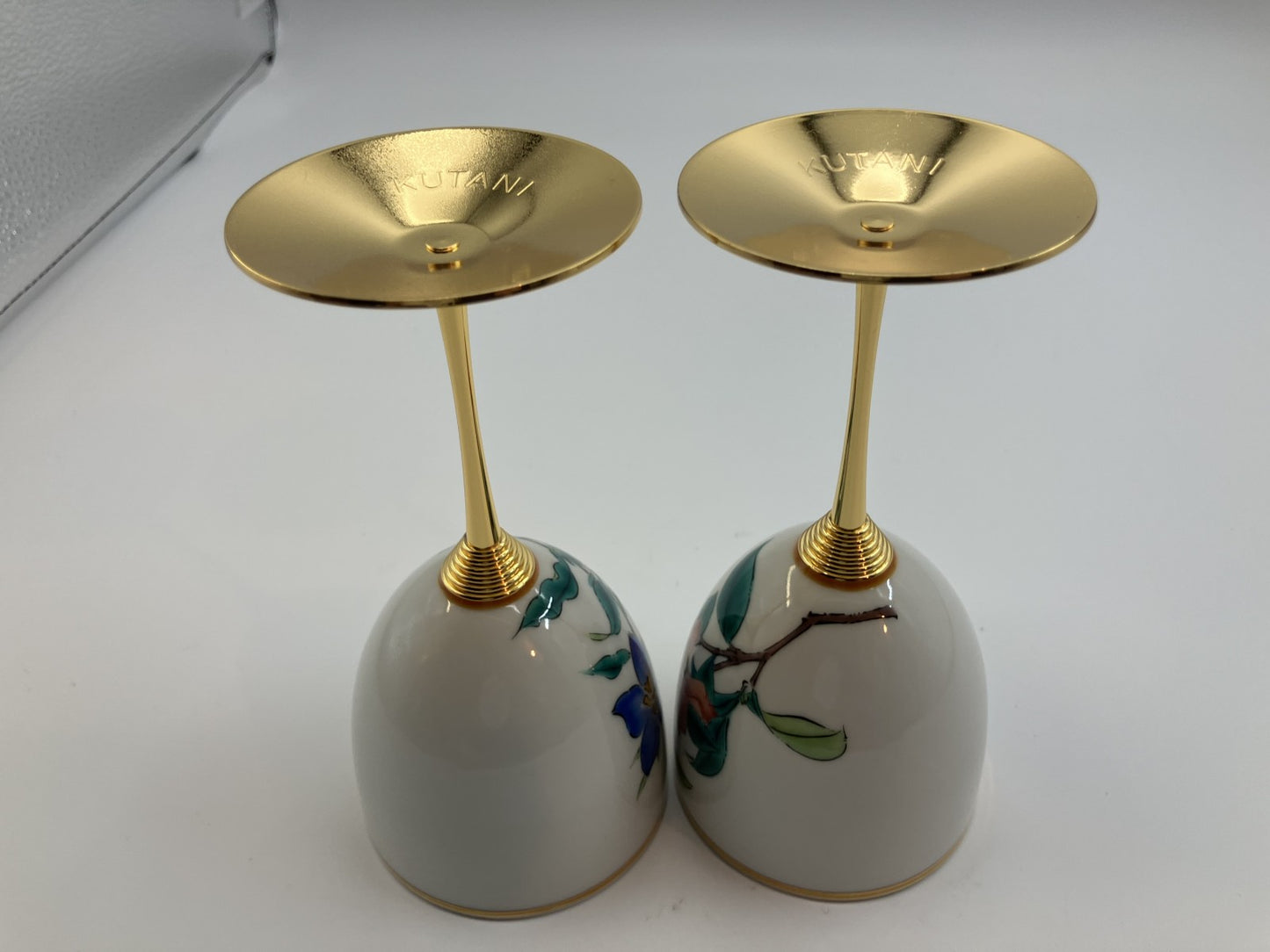 Kutani Ware KUTANI Wine Glasses - Set of 2 - Height: 15 cm, Width: 7 cm -