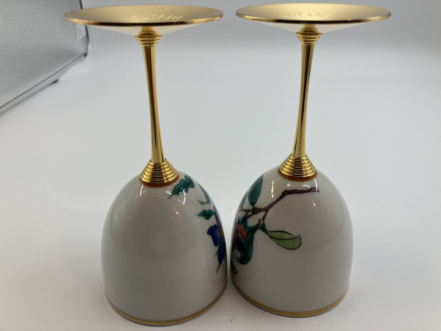 Kutani Ware KUTANI Wine Glasses - Set of 2 - Height: 15 cm, Width: 7 cm -