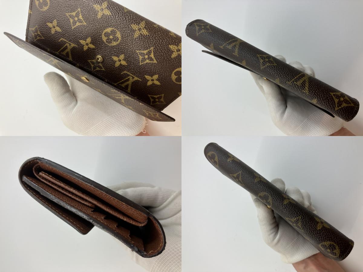Louis Vuitton Monogram Portefeuille Tresor International Long Wallet M61215 Brown 19×10cm