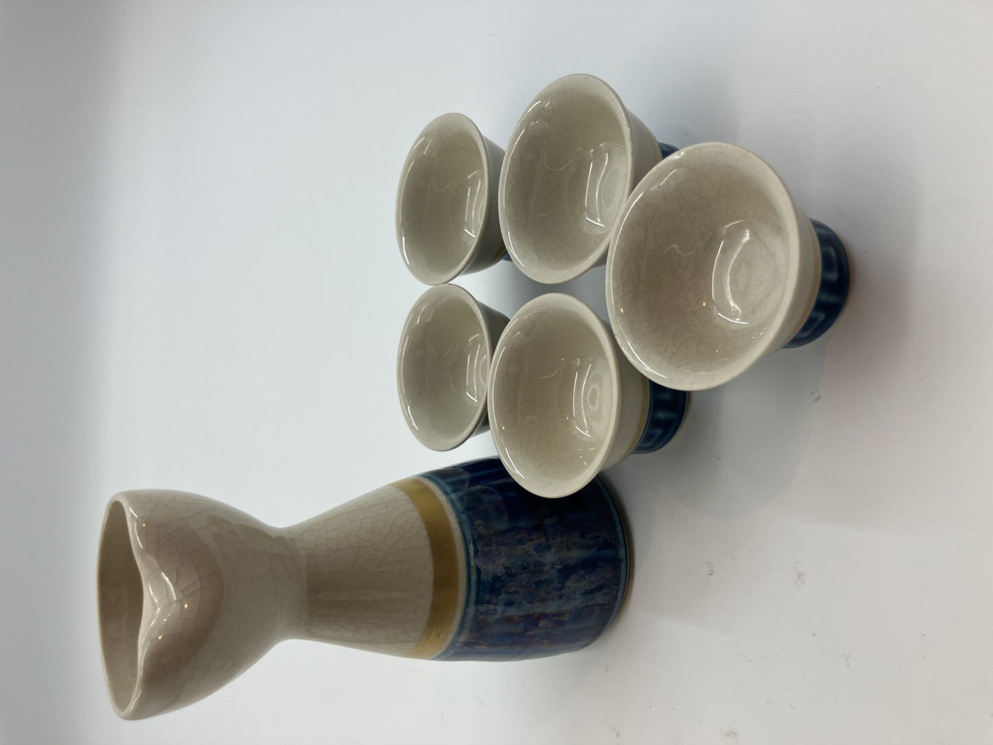 Kutani Ware / Eizan / Tokkuri & Ochoko Sake Set - Tokkuri Width 5cm - from Japan