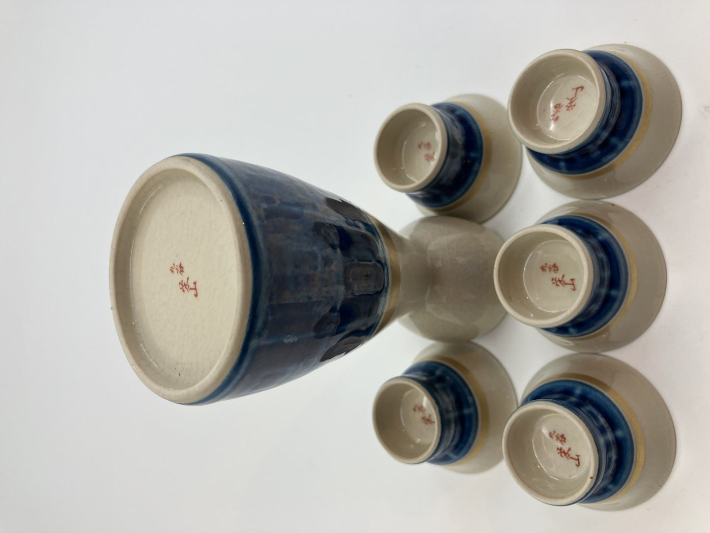 Kutani Ware / Eizan / Tokkuri & Ochoko Sake Set - Tokkuri Width 5cm - from Japan