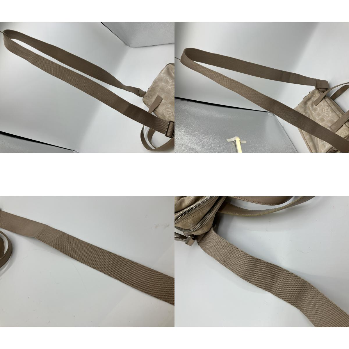 CHANEL New Travel Line 2WAY Bag Beige Canvas Serial 7075948