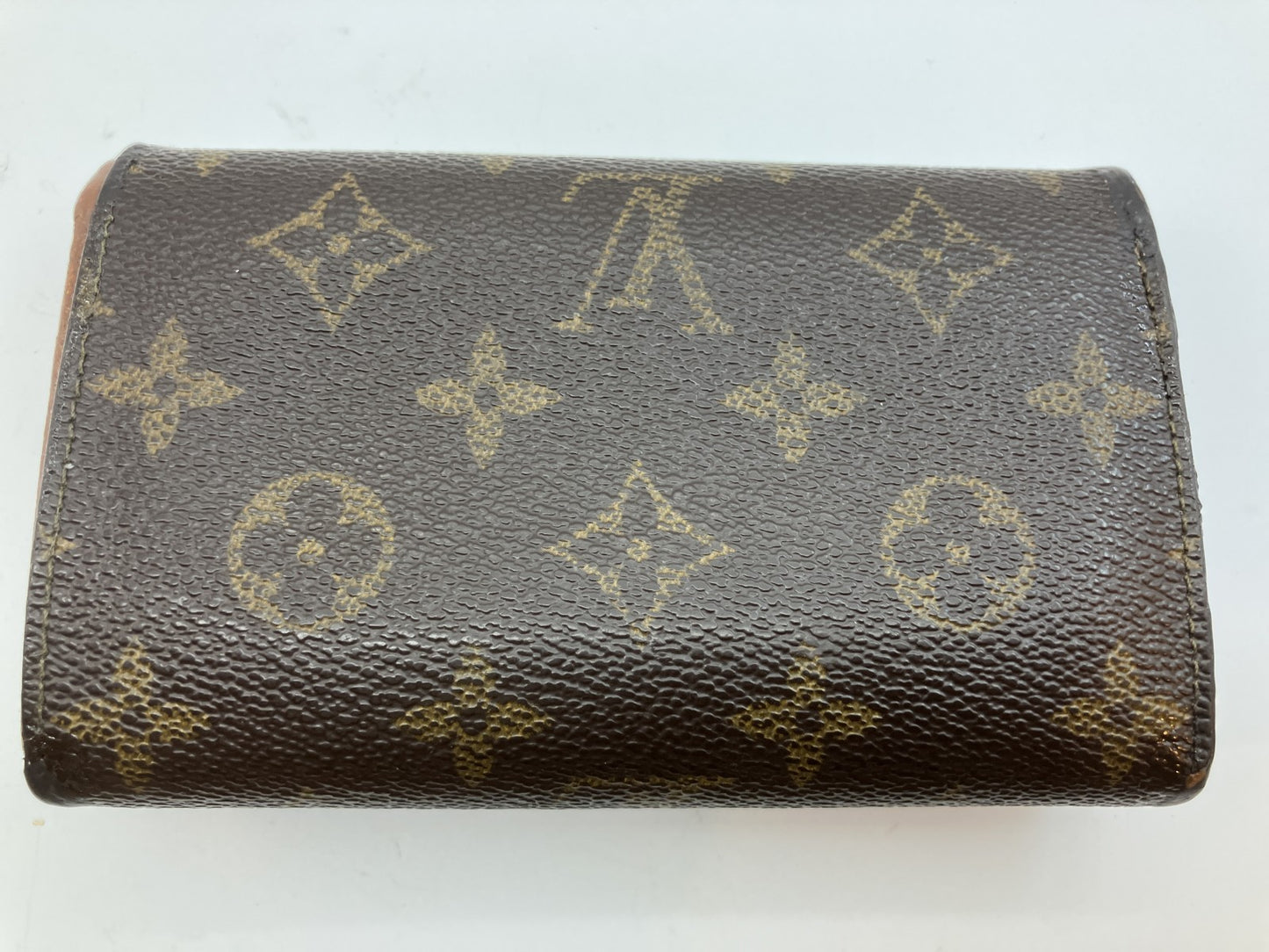 Louis Vuitton Monogram Bifold Compact Zip Wallet Brown Canvas Made in France