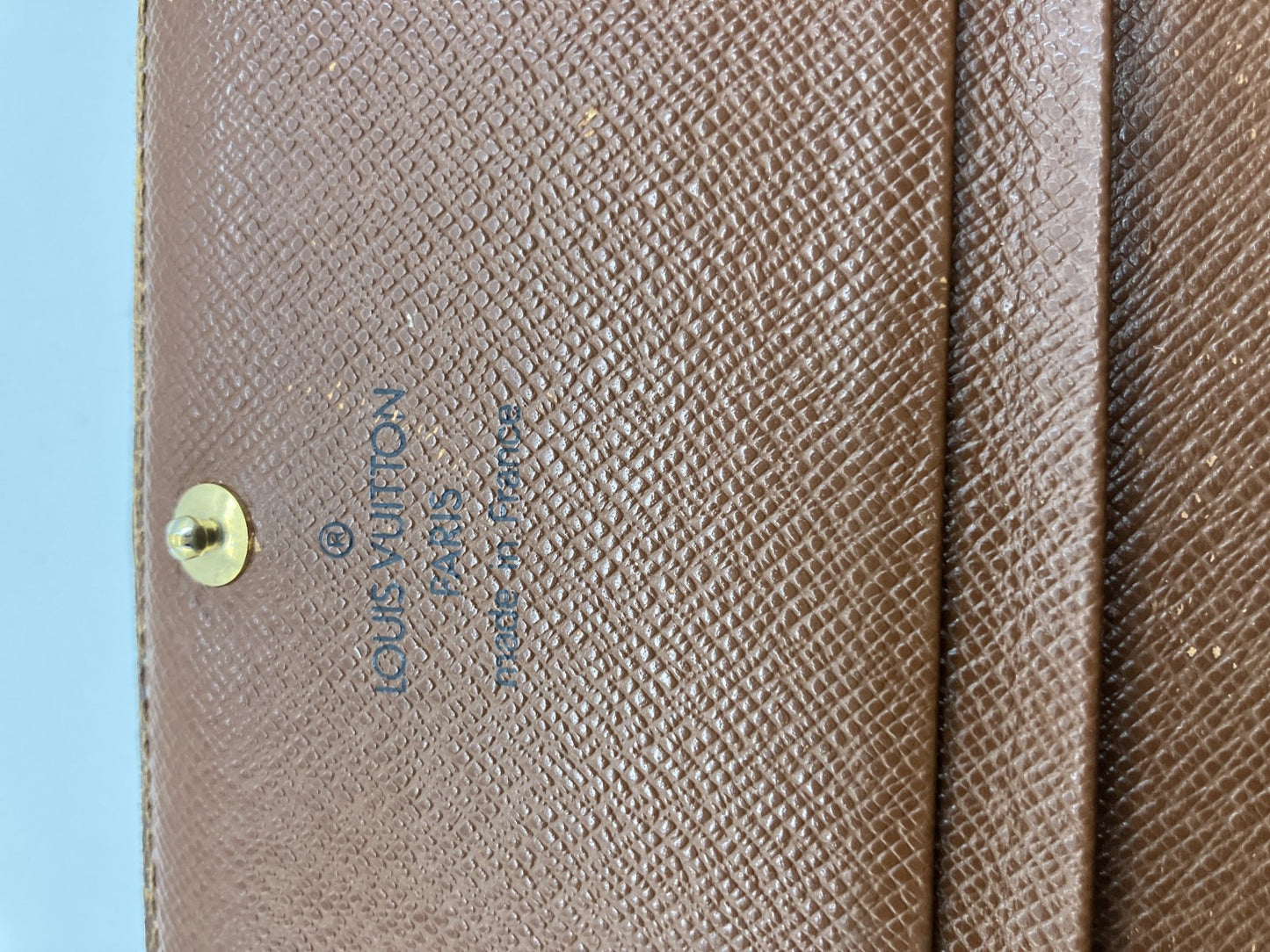 Louis Vuitton Monogram Bifold Compact Zip Wallet Brown Canvas Made in France