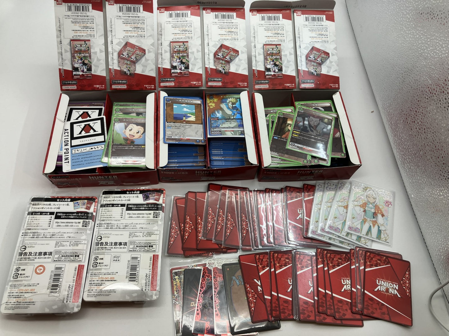 Union Arena Trading Card Bulk Set 窶・HUNTERﾃ幽UNTER / Code Geass / THE iDOLM@STER 窶・Weight: 1.79 kg 窶・