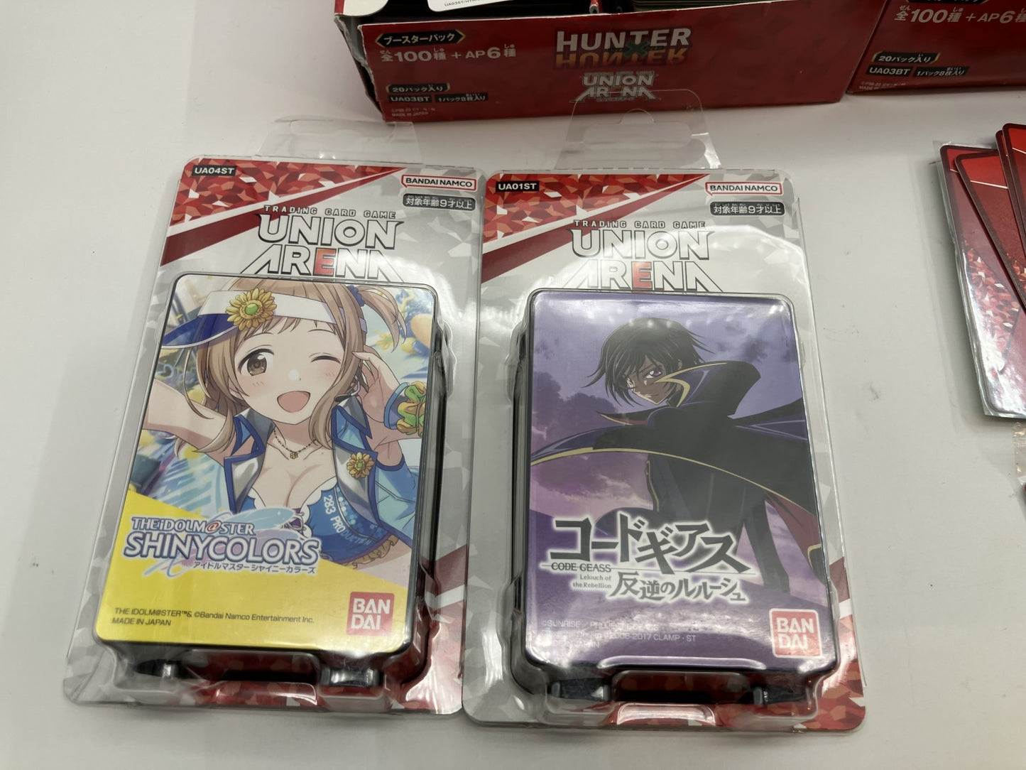 Union Arena Trading Card Bulk Set 窶・HUNTERﾃ幽UNTER / Code Geass / THE iDOLM@STER 窶・Weight: 1.79 kg 窶・