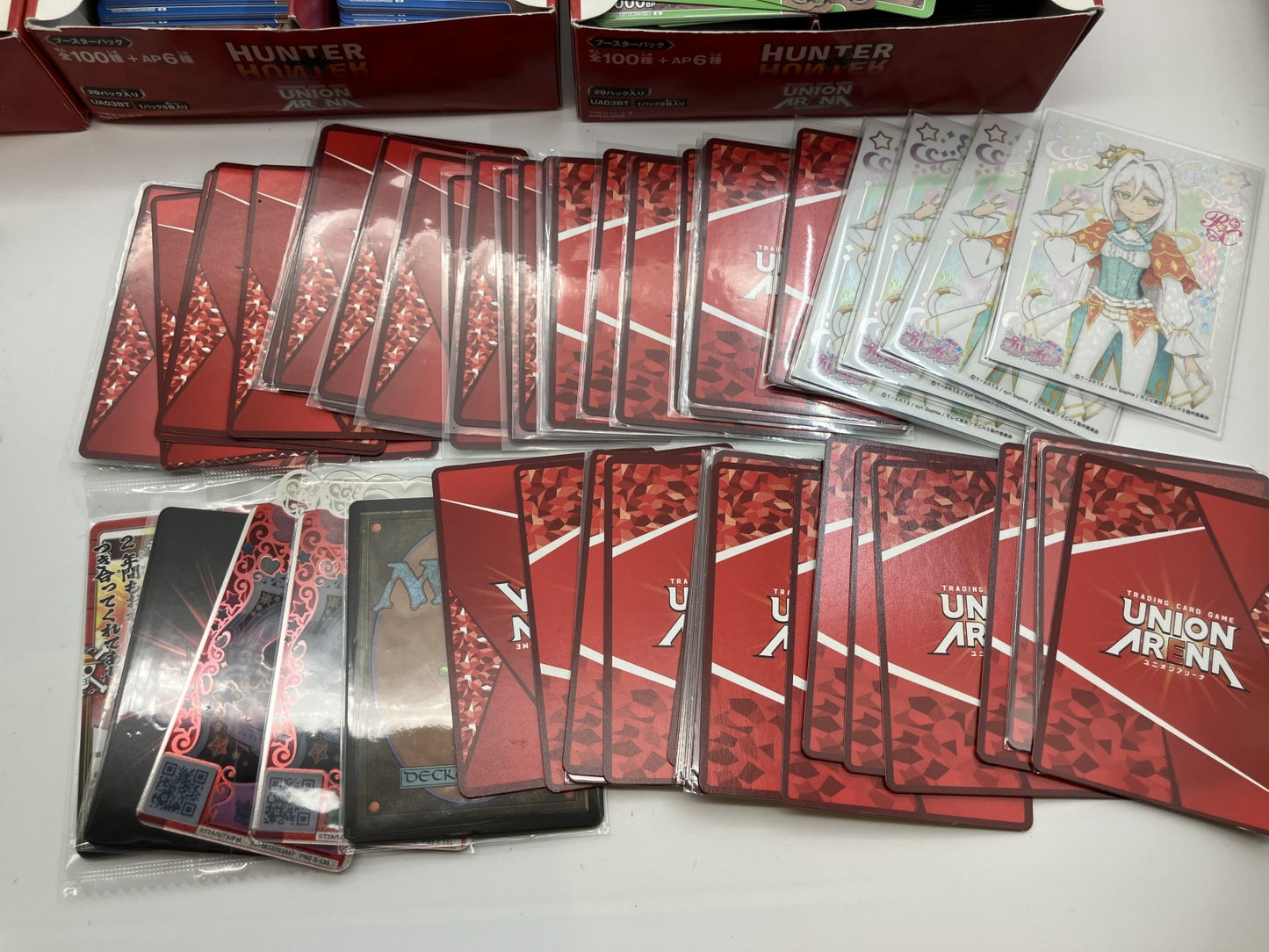 Union Arena Trading Card Bulk Set 窶・HUNTERﾃ幽UNTER / Code Geass / THE iDOLM@STER 窶・Weight: 1.79 kg 窶・