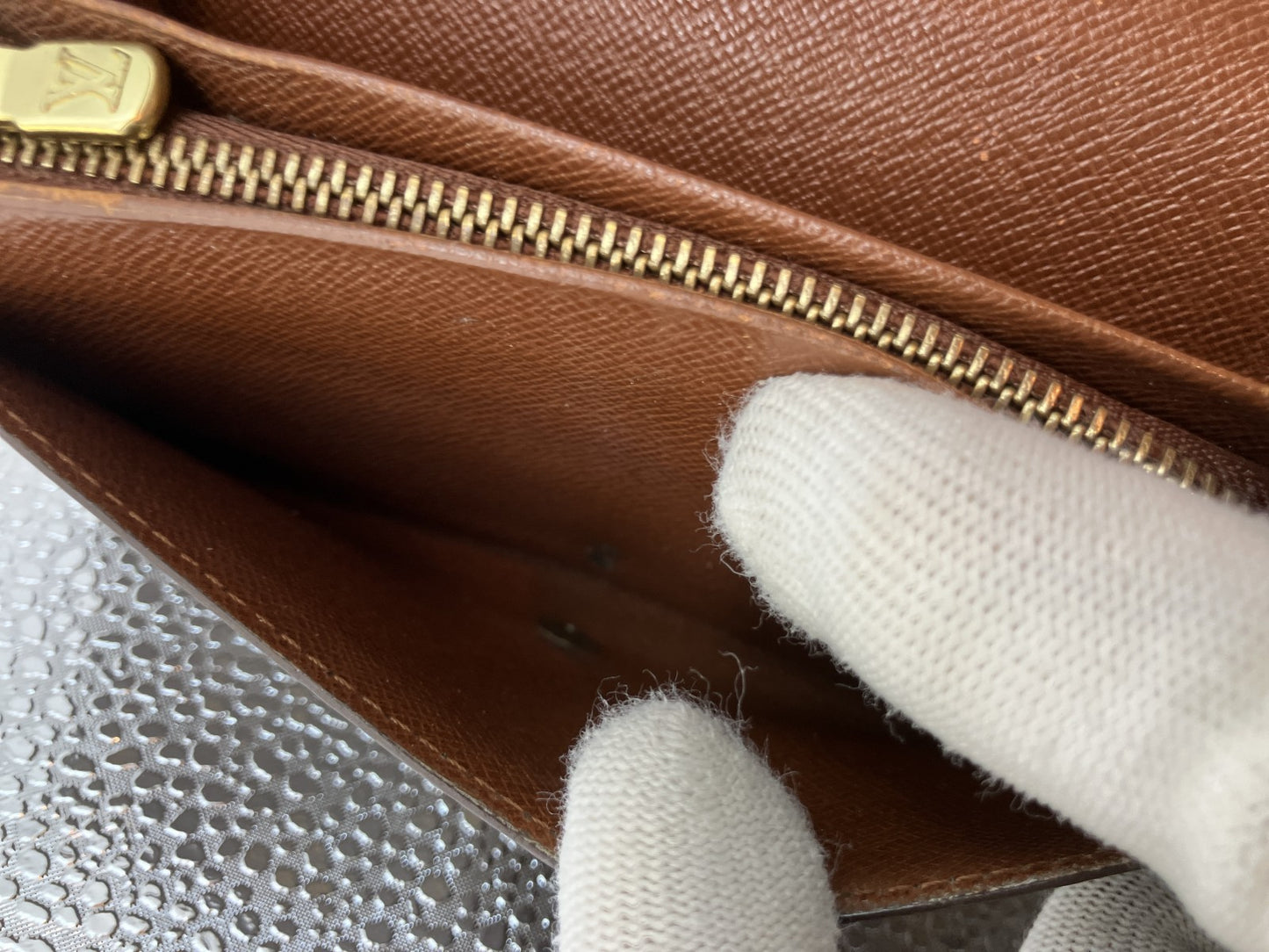 Louis Vuitton Monogram Bifold Compact Zip Wallet Brown Canvas Made in France