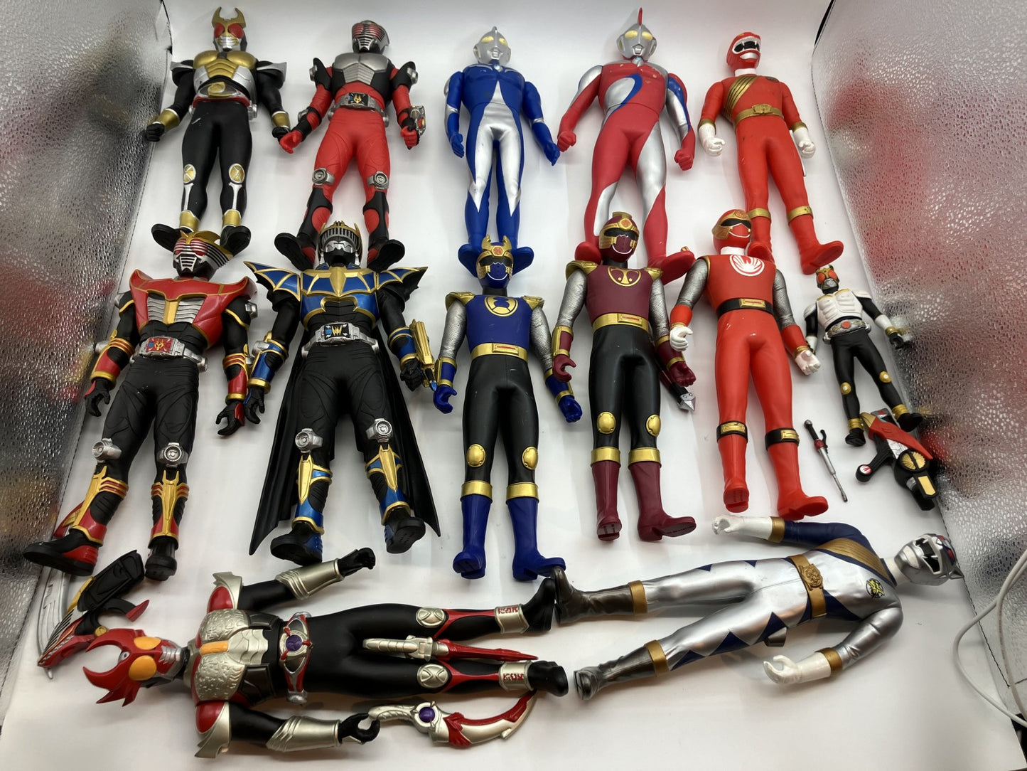 Soft Vinyl Ranger & Kamen Rider Figure Set (12 Large - Height: 30 cm, 1 Small - Height: 17 cm) -