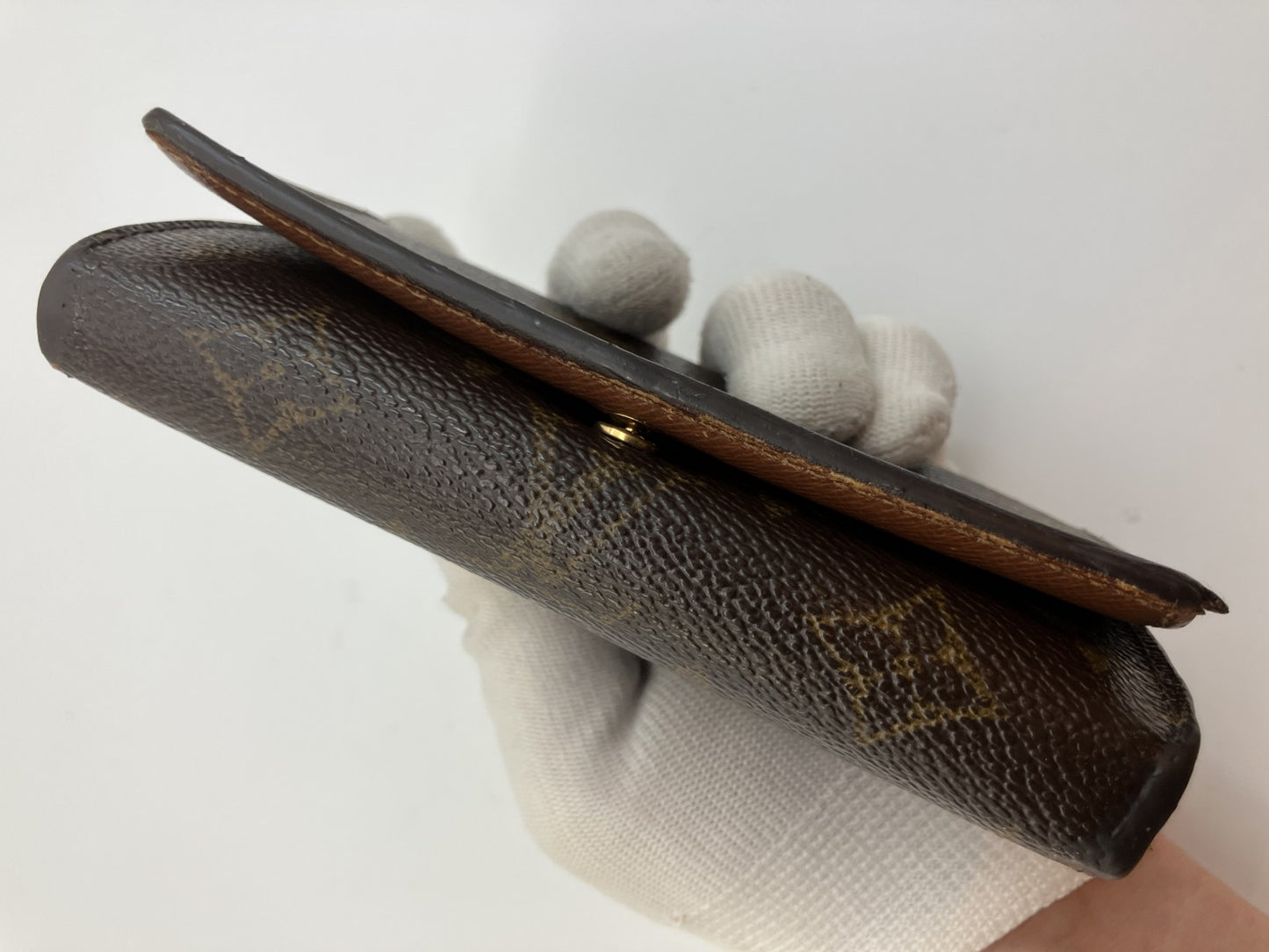 Louis Vuitton Monogram Bifold Compact Zip Wallet Brown Canvas Made in France