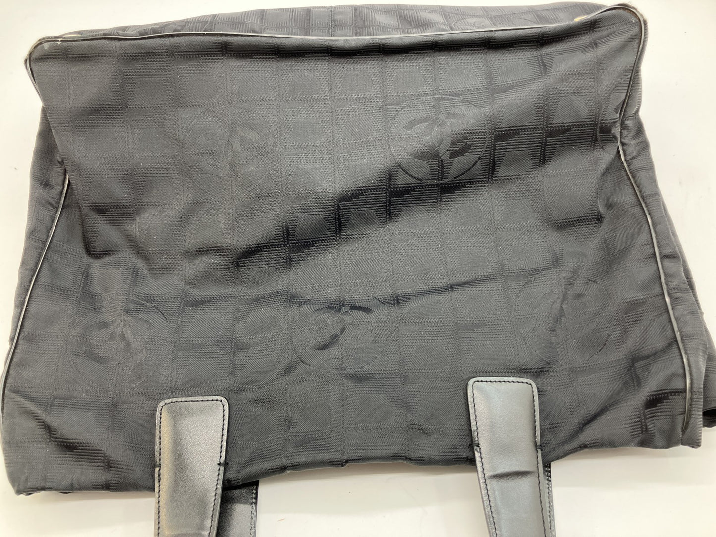 CHANEL New Travel Line Nylon Tote Bag Black Gold Hardware Serial Seal 9497289